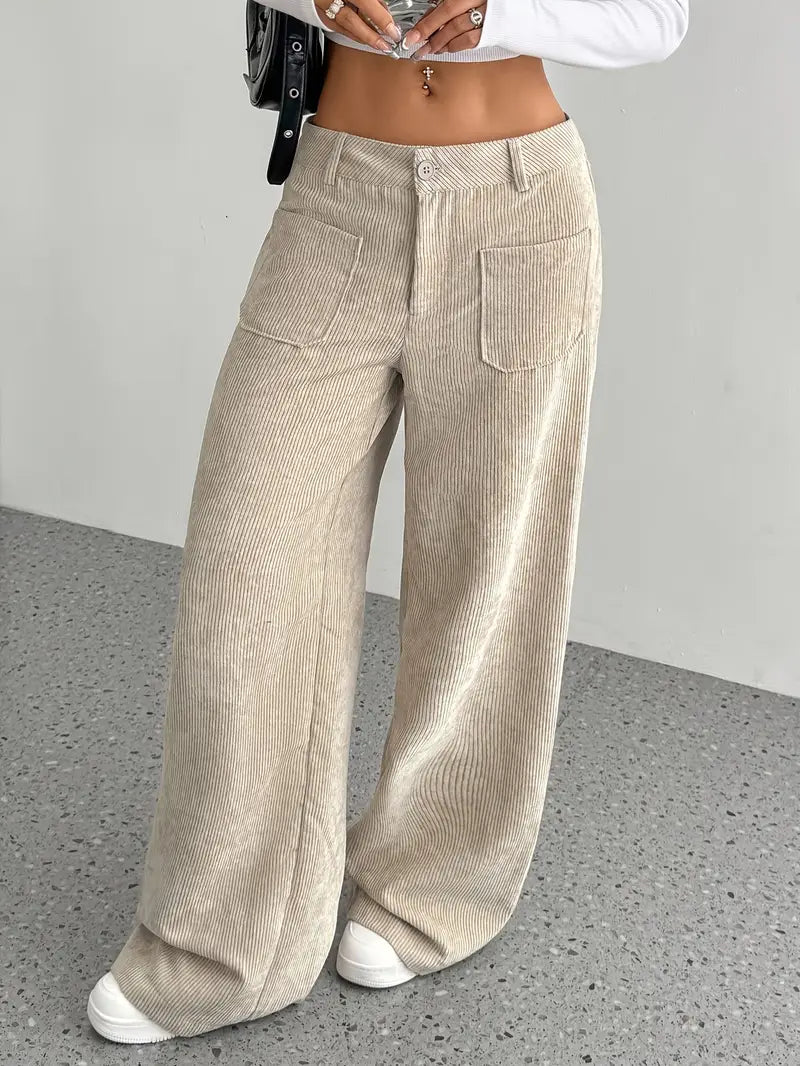 Makara – Pantaloni a cordoncino con gamba larga