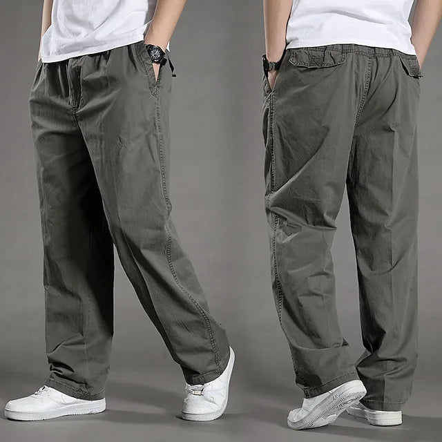 Conrad - Pantalon cargo homme droit à taille élastique