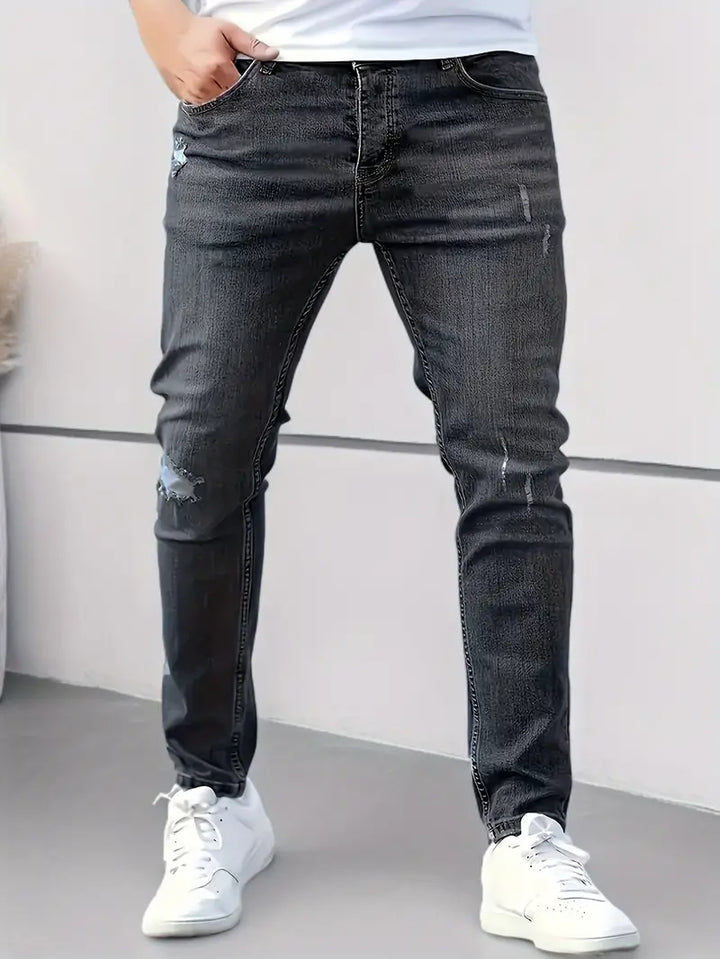 Slim Fit Herren Jeans mit Stretch – Ripped Look & klassischem 5-Pocket-Design für Streetstyle & Alltag