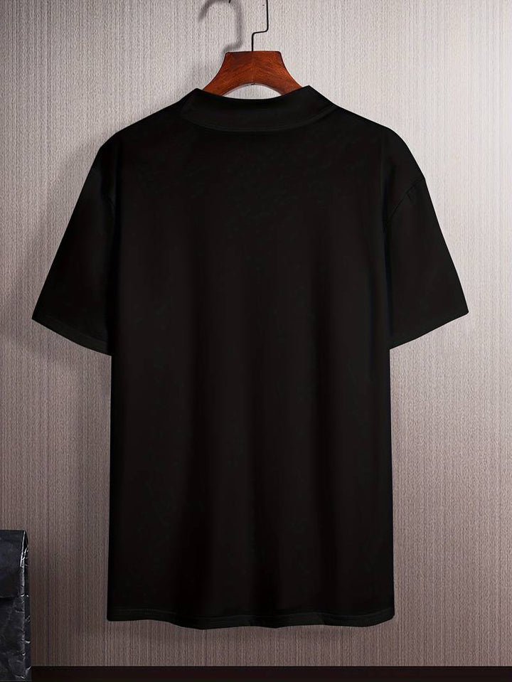 T-shirt à col roulé pour homme à manches courtes – Haut ajusté pour affaires, loisirs et looks superposés