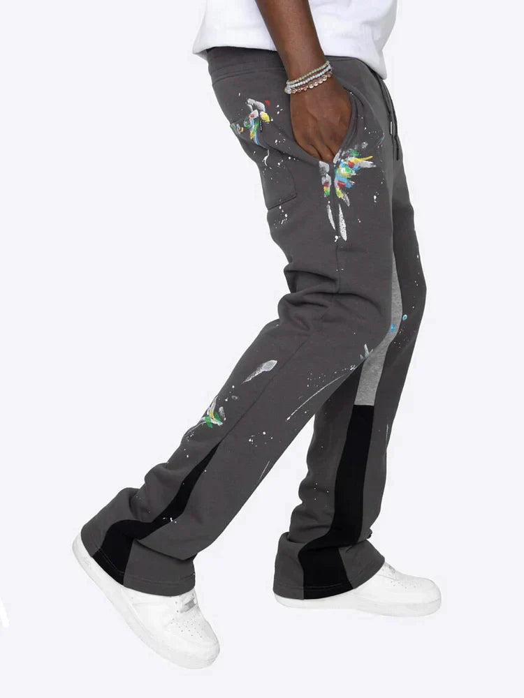 Farbspritzer Flare Sweatpants für entspannte Tage