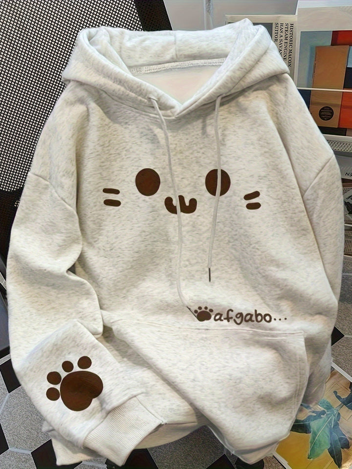Eleganter Sweat-Pullover Hoodie mit Kapuze und Backprint für Damen | Perfekt für den Alltag
