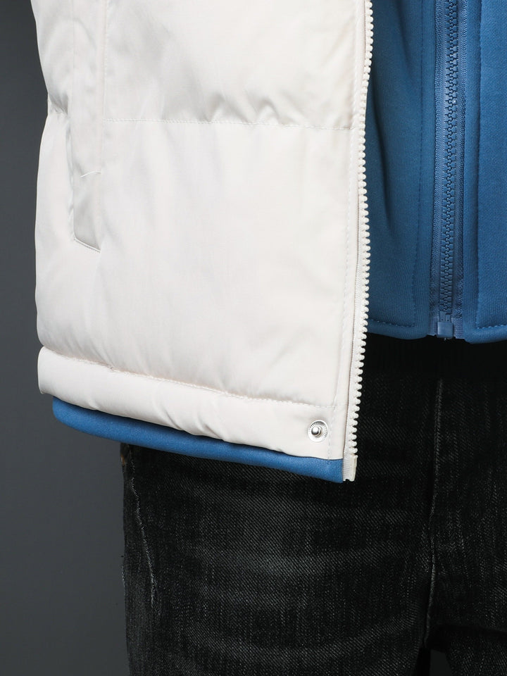 Veste d'hiver à capuche fausse deux pièces décontractée pour hommes | Parfait pour les activités de plein air