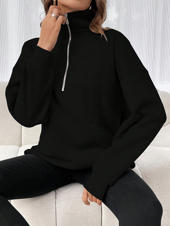 Hester - Pull décontracté avec fermeture éclair pour femmes