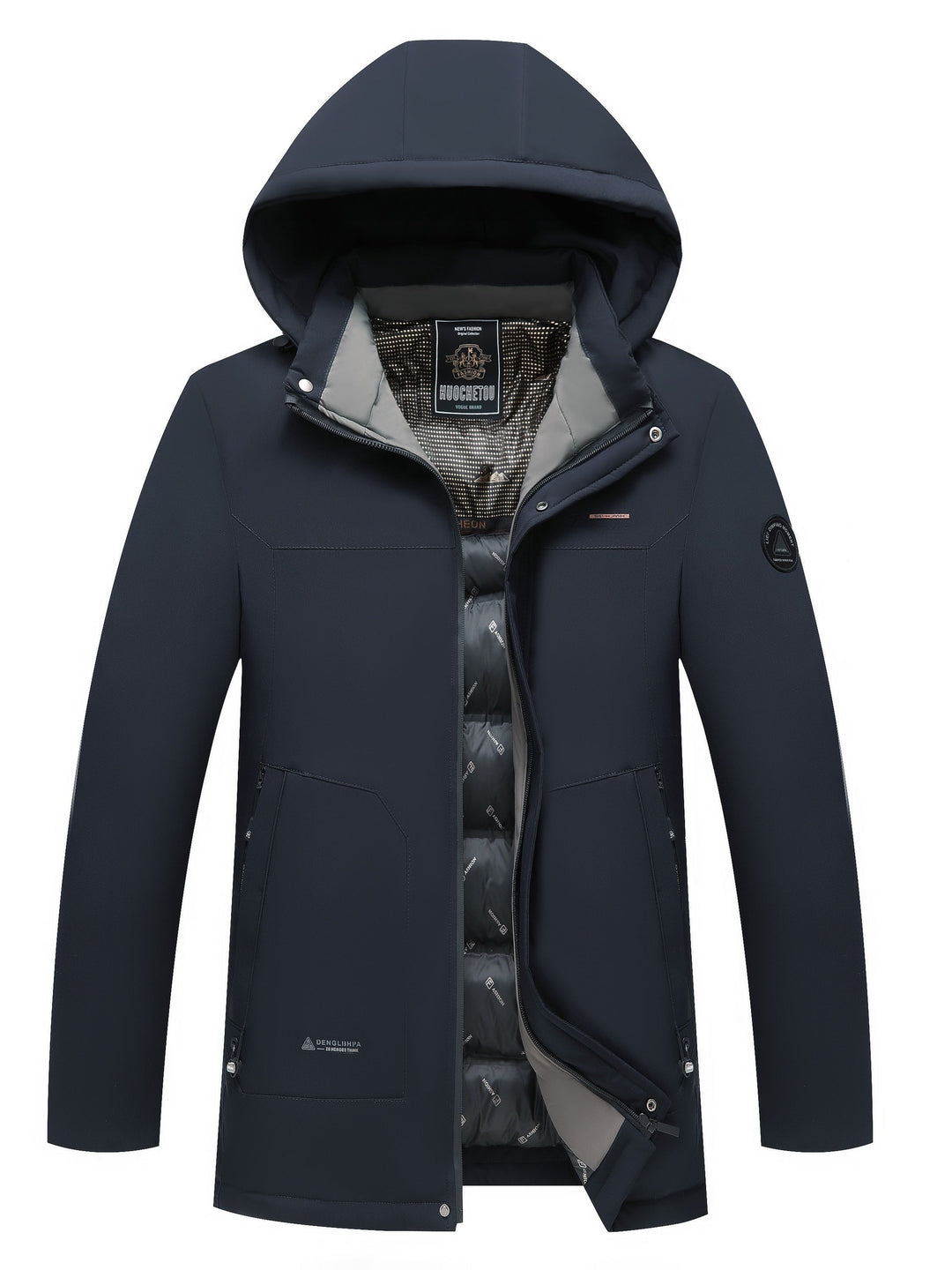Veste thermique décontractée avec capuche amovible Veste d'hiver pour hommes | Parfaite pour les activités de plein air