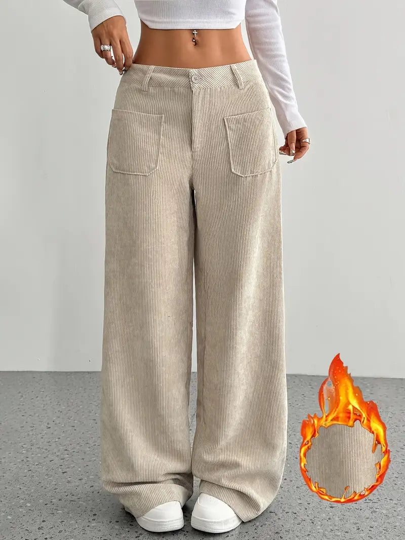 Makara – Pantaloni a cordoncino con gamba larga
