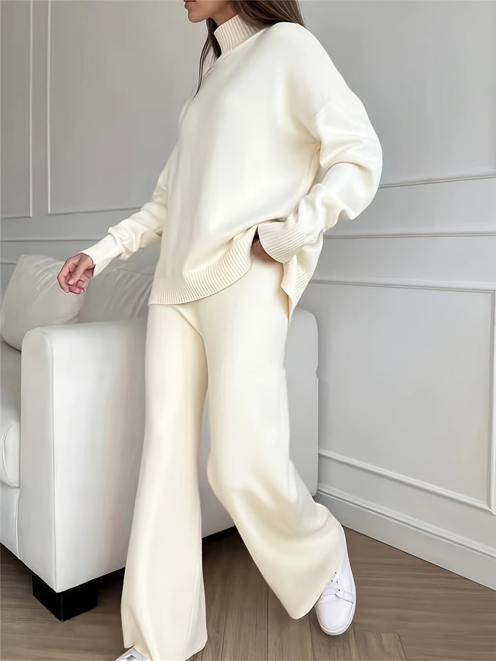 Ensemble décontracté pull uni et tricoté pour femmes | Parfait pour les vêtements de loisirs