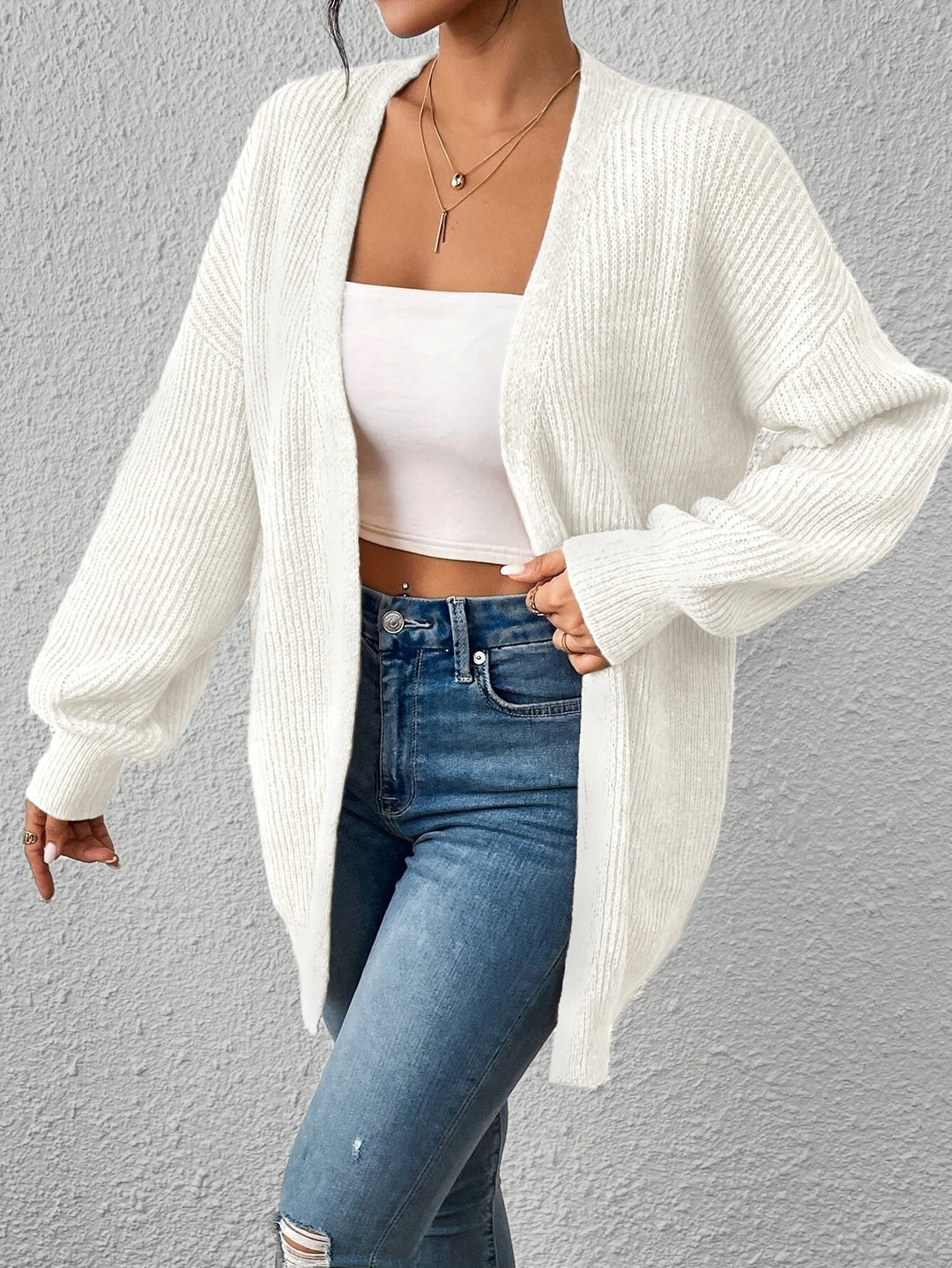 Eleganter warmer Baumwollstrickwaren-Cardigan für Damen | Ideal für den Winter