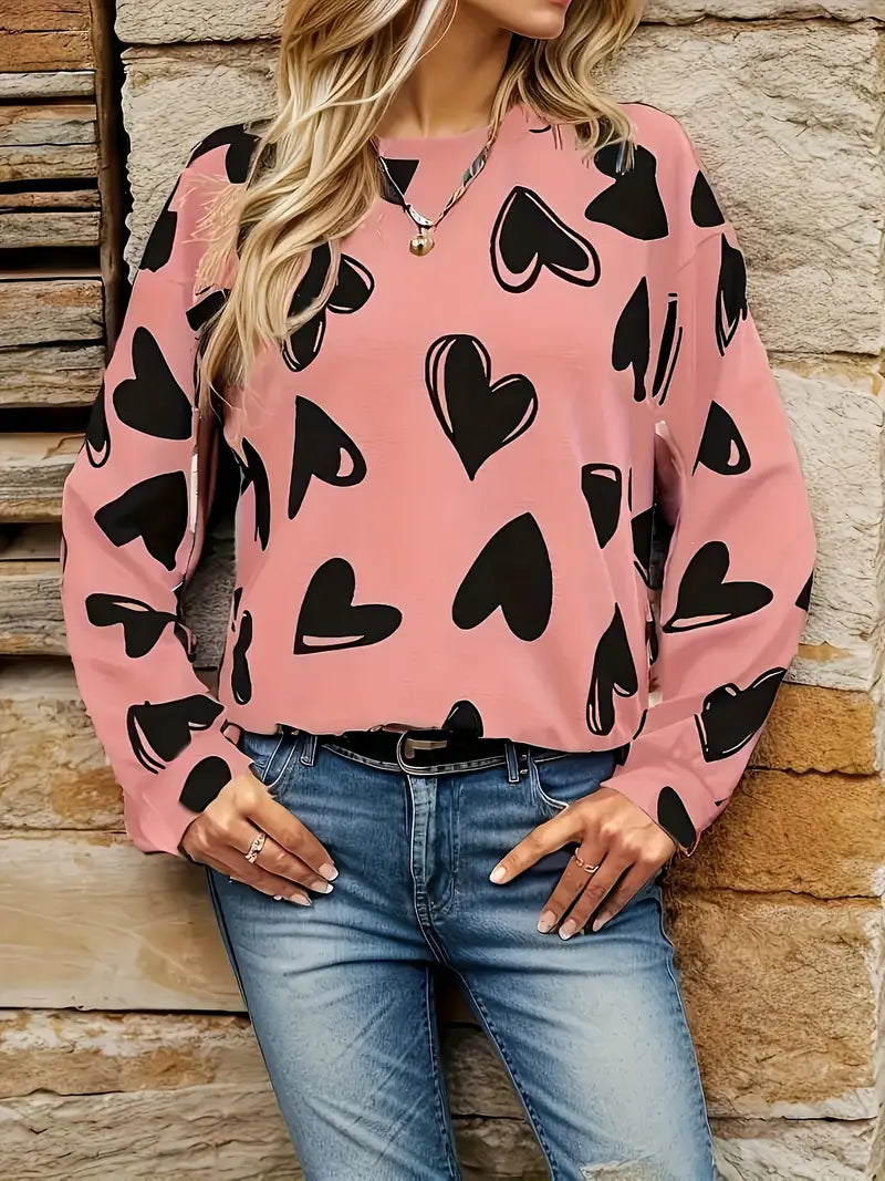 Pull confortable chic Heartbeat avec col rond