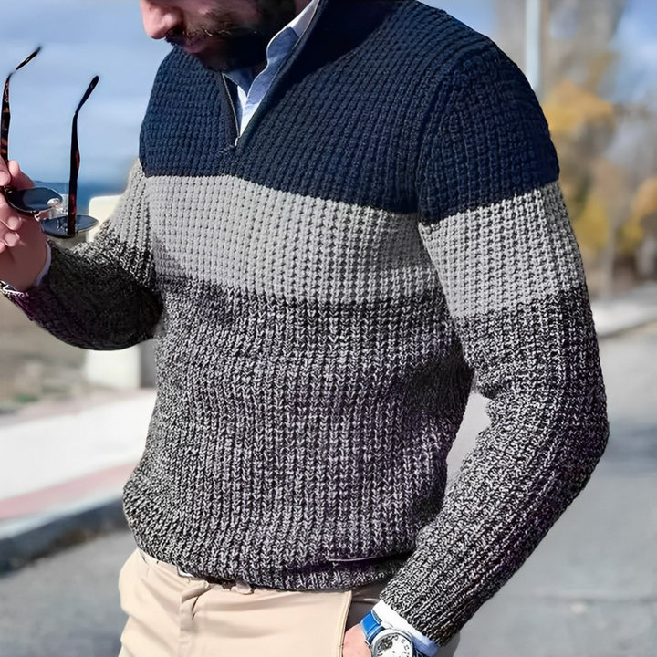 Herren Pullover Color Block