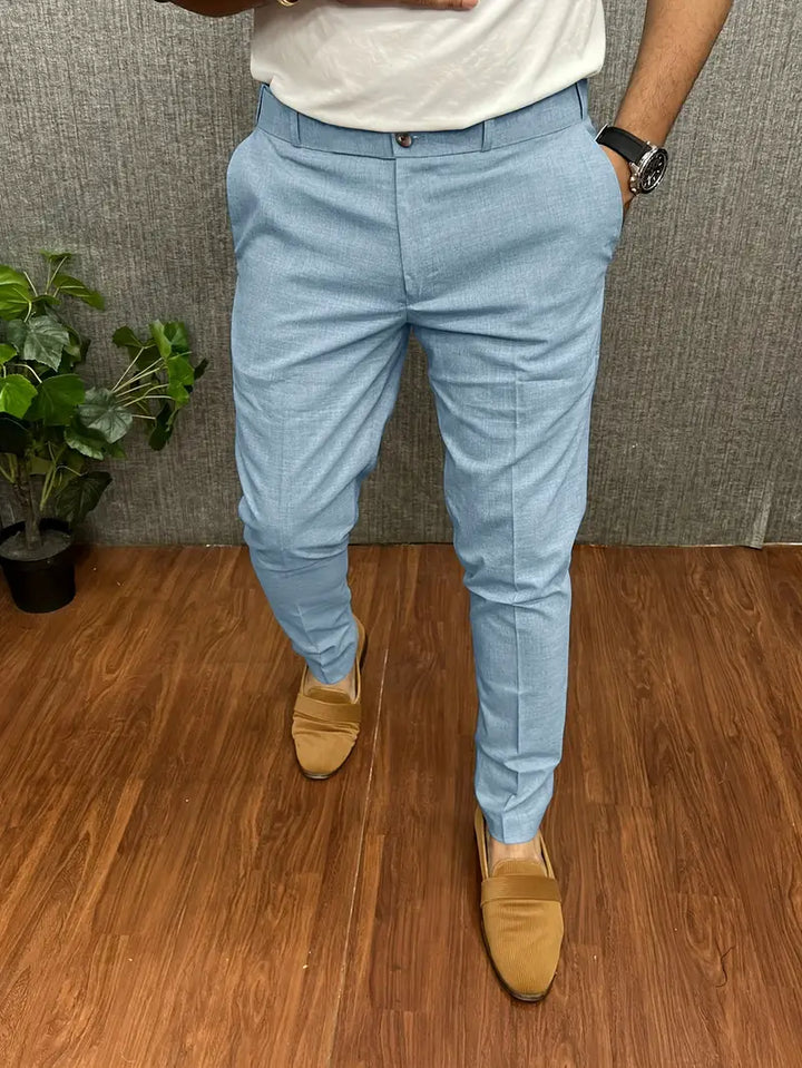 Slim Fit Herren Stoffhose – Elegante Freizeithose mit schmalem Bein für Büro & Alltag