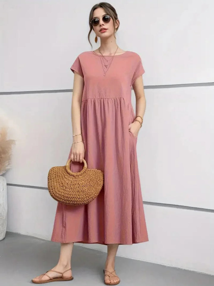 Robe Midi Classique – Élégance et Confort au Quotidien