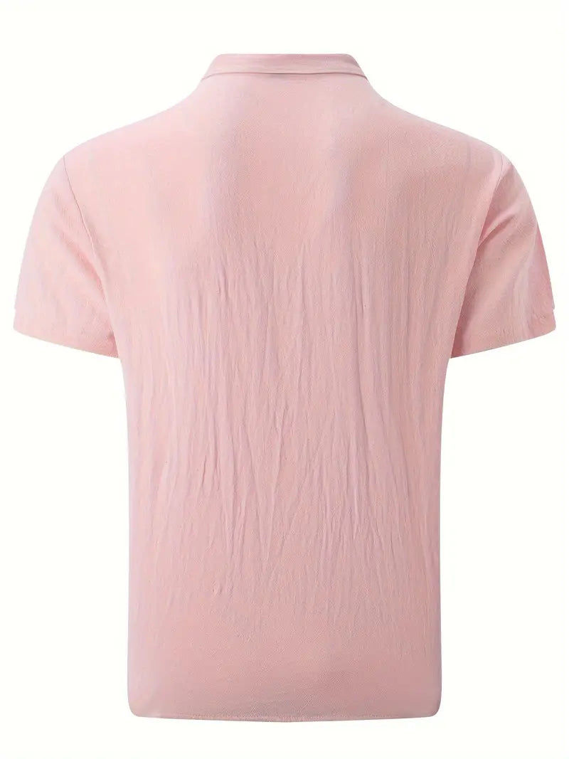 Kurzarm Herrenhemd mit Knopfleiste – Slim Fit Sommerhemd mit Kragen – Klassisches Freizeithemd für Alltag, Büro & Urlaub