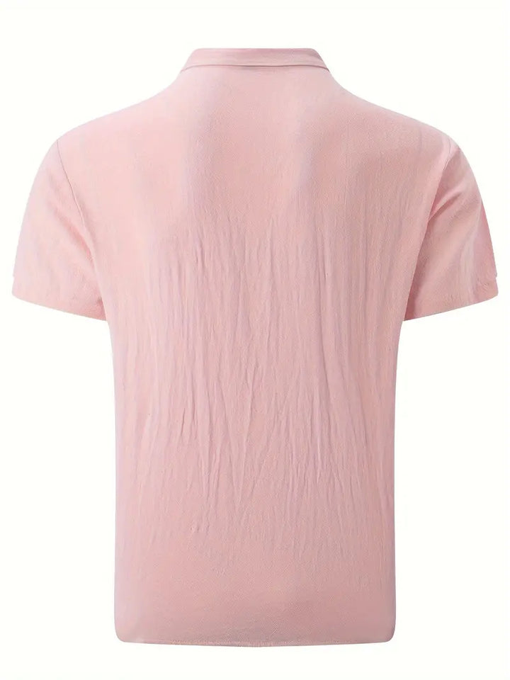 Kurzarm Herrenhemd mit Knopfleiste – Slim Fit Sommerhemd mit Kragen – Klassisches Freizeithemd für Alltag, Büro & Urlaub