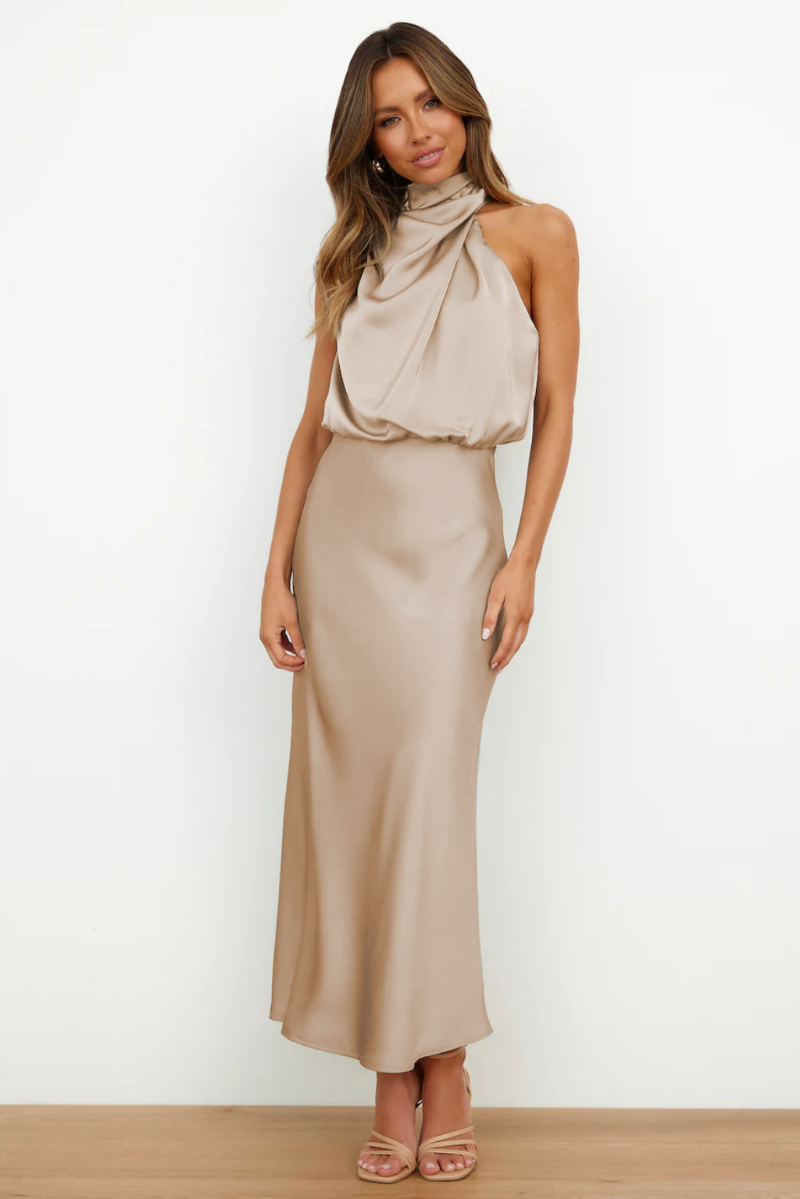 Elise - Elegantes Maxikleid aus Satin