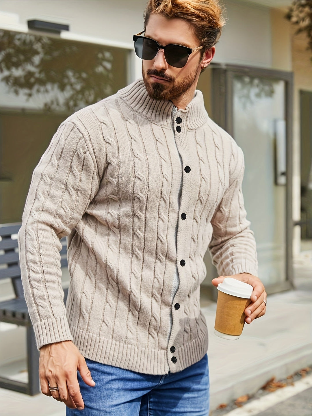 Federico - Cardigan décontracté pour homme avec boutons