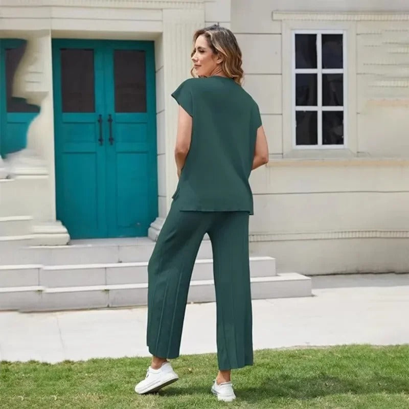Magdalena – Ensemble élégant deux pièces avec pantalon large et T-shirt