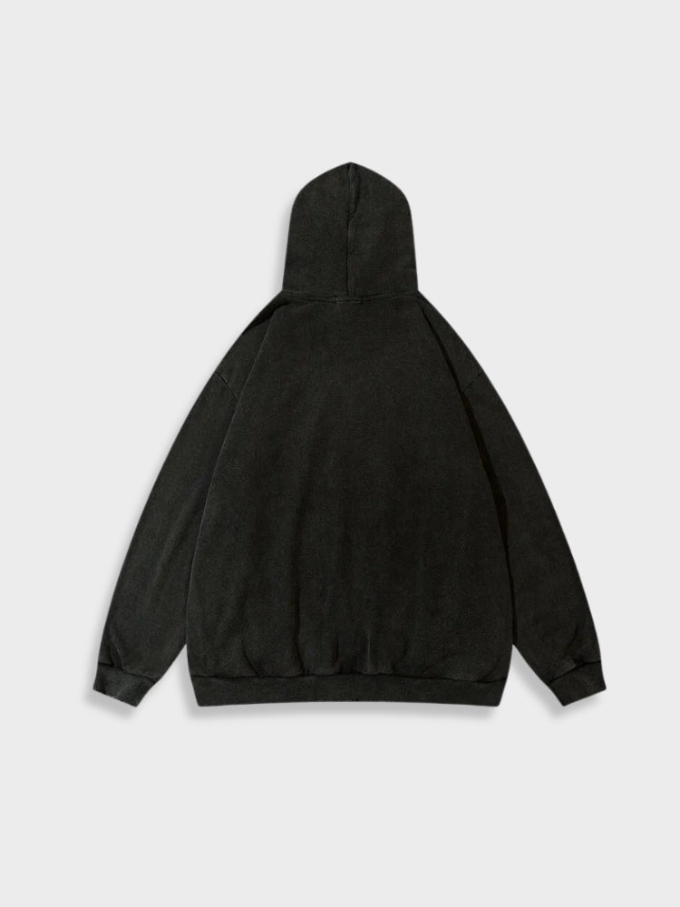 Vintage Fangs Bestickter Hoodie Für Herren | Bequemes Streetwear