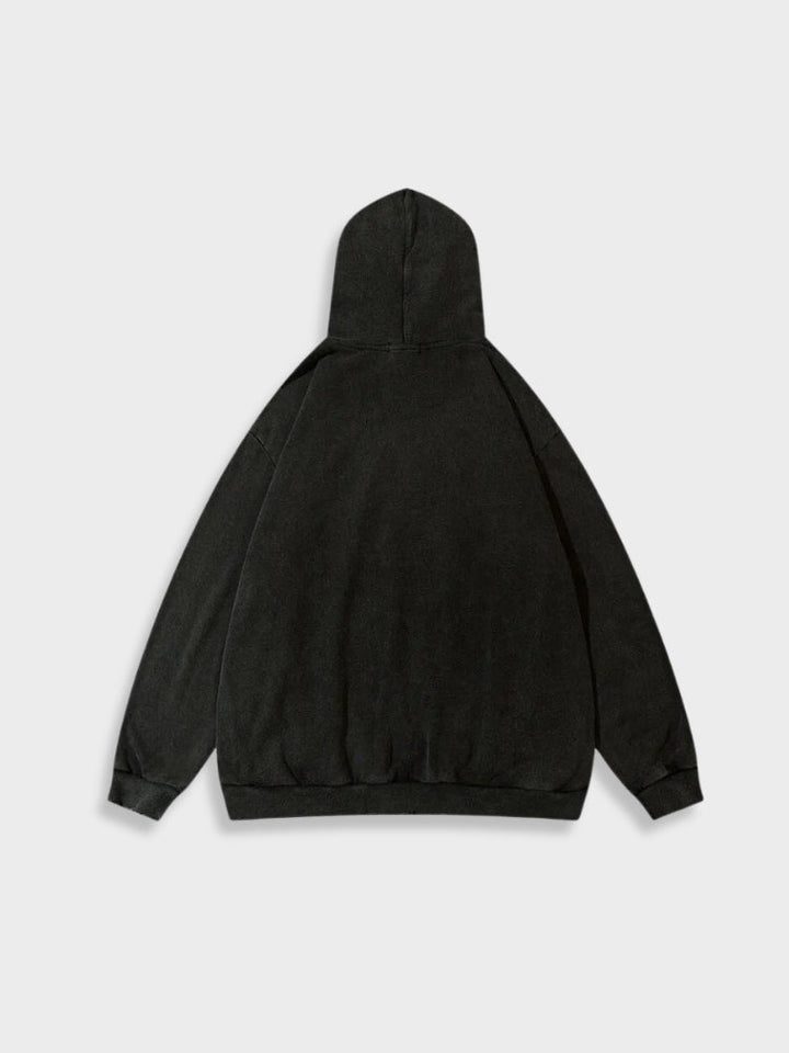 Vintage Fangs Bestickter Hoodie Für Herren | Bequemes Streetwear