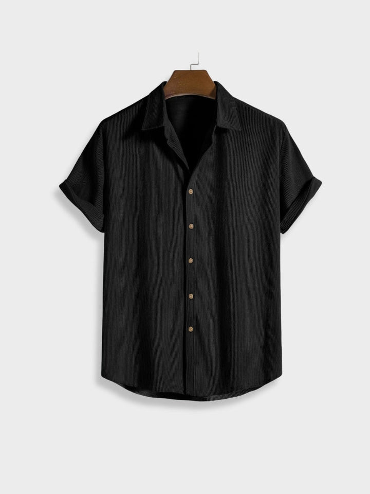 Pantaloncini in velluto a coste + camicia a maniche corte da uomo - stile Old money