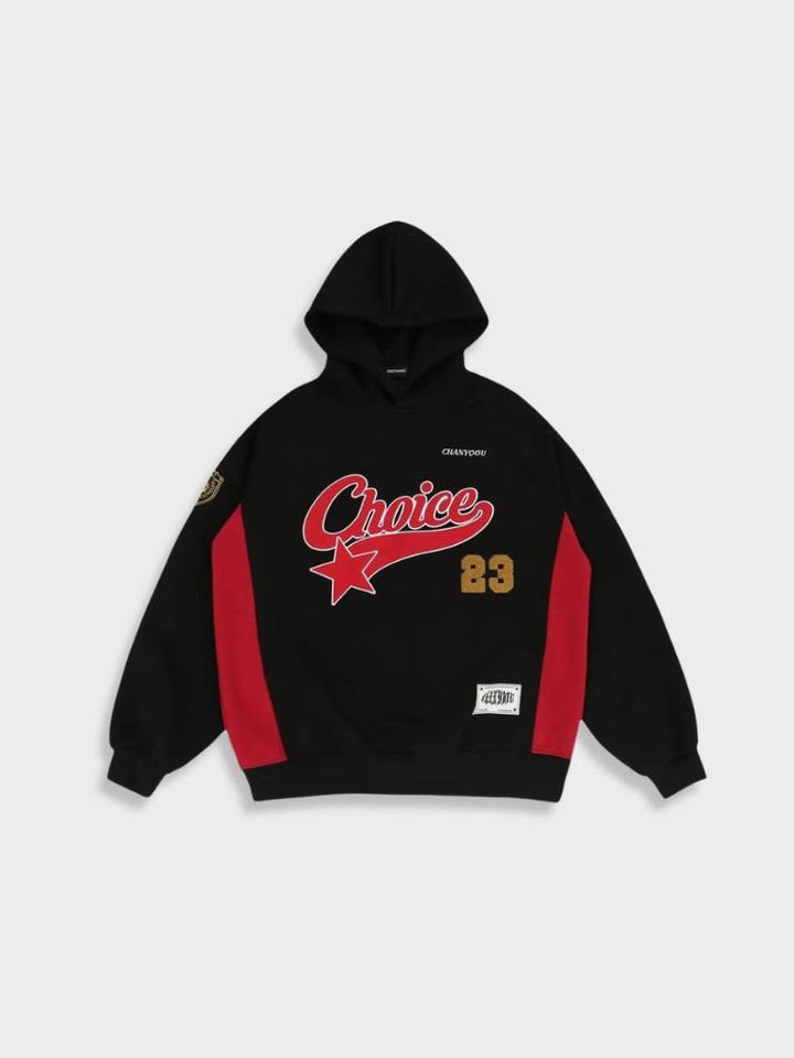 Vintage Schwarzes "Choice" Design Hoodie Für Herren | Perfekt für Freizeitkleidung