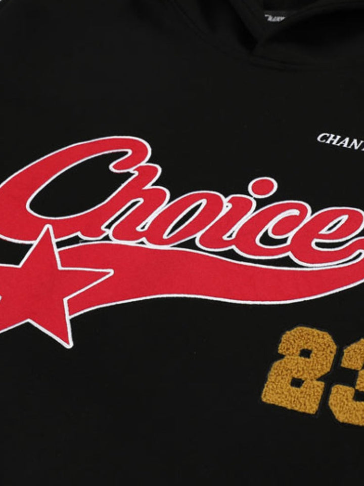 Vintage Schwarzes "Choice" Design Hoodie Für Herren | Perfekt für Freizeitkleidung