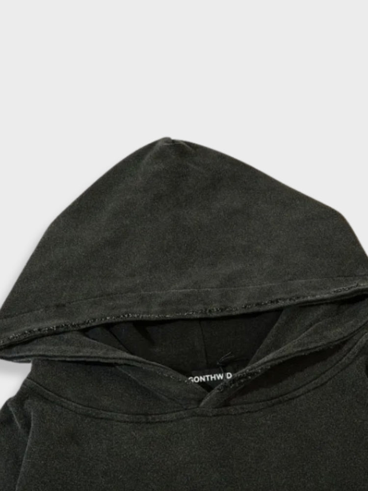 Vintage Fangs Bestickter Hoodie Für Herren | Bequemes Streetwear