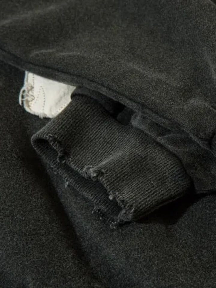 Vintage Fangs Bestickter Hoodie Für Herren | Bequemes Streetwear
