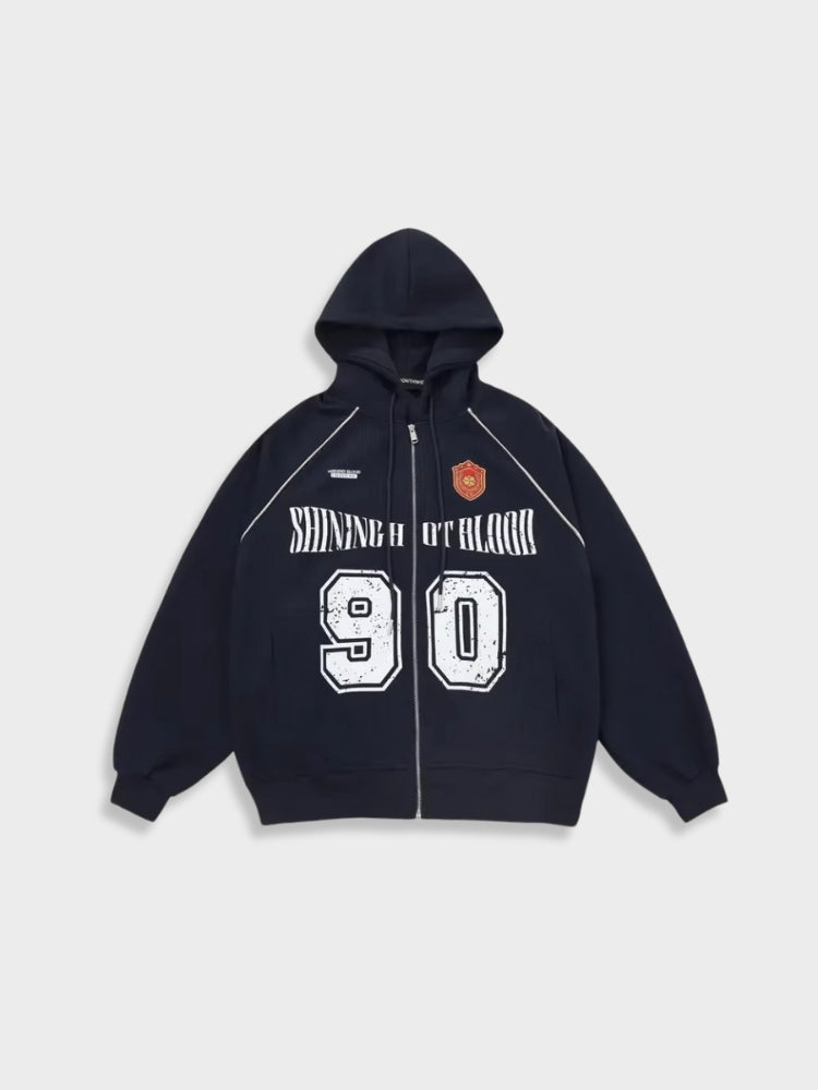 Vintage-Hoodie mit Reißverschluss für Herren | Perfekt für den Alltag