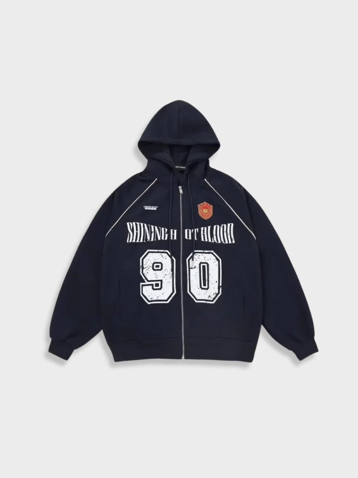 Vintage-Hoodie mit Reißverschluss für Herren | Perfekt für den Alltag