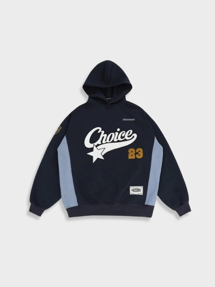 Vintage Schwarzes "Choice" Design Hoodie Für Herren | Perfekt für Freizeitkleidung