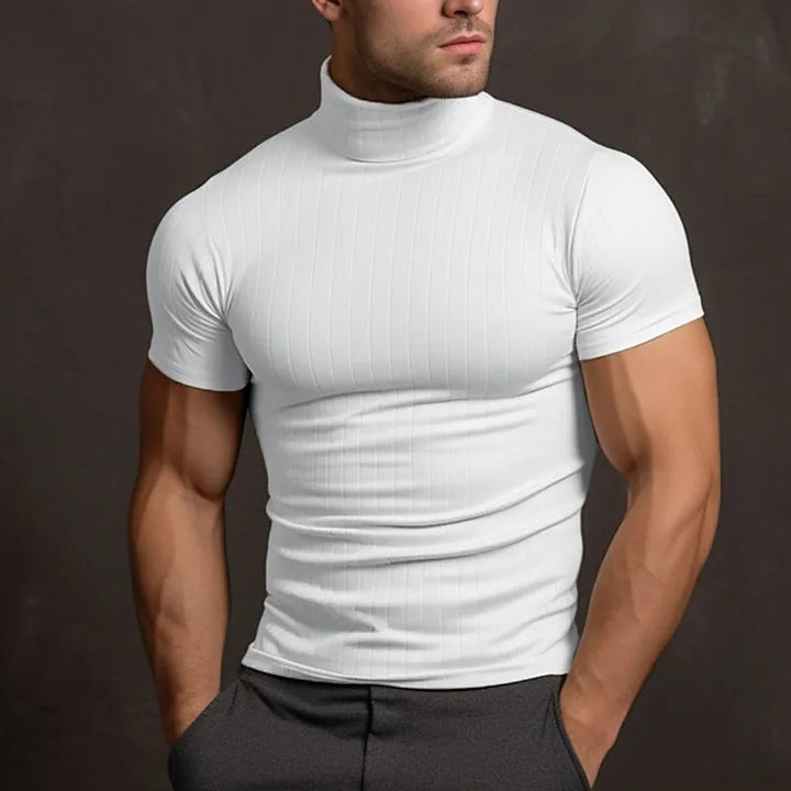 Gerald | Elegant and comfortable short-sleeve turtleneck sweater for men