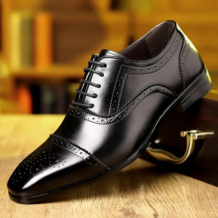 Elegante Herren Business-Schuhe aus Echtleder – Klassische Oxford-Schnürschuhe für Büro & Anlässe