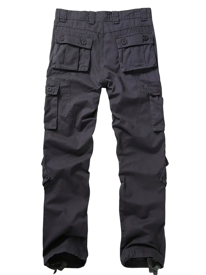 Pantalon cargo homme avec ceinture – Pantalon de loisirs multifonction avec poches et cordon de serrage pour extérieur, travail et quotidien