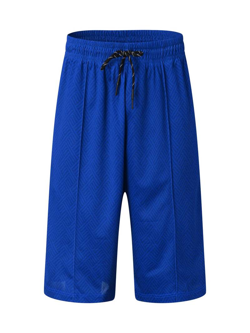Herren Sommer Set mit Reißverschluss-Poloshirt & Shorts – Zweiteiliges Outfit mit Muster für Urlaub, Freizeit & Strand