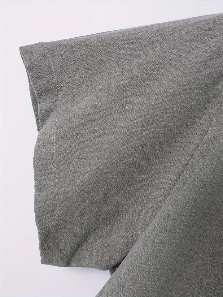 Kurzarm Herrenhemd mit Knopfleiste – Slim Fit Sommerhemd mit Kragen – Klassisches Freizeithemd für Alltag, Büro & Urlaub