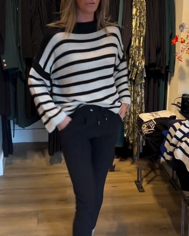Lilwen - Pull-over - Chic/Élégant - Noir / Design polyvalent - Idéal pour l'automne pour femmes