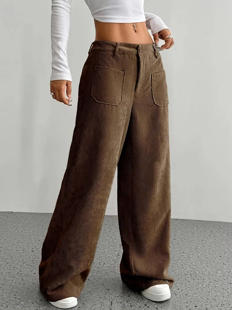 Makara – Pantaloni a cordoncino con gamba larga