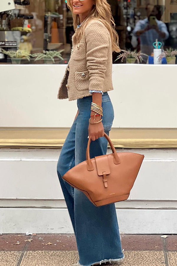 Annette - Veste avec col rond et boutons