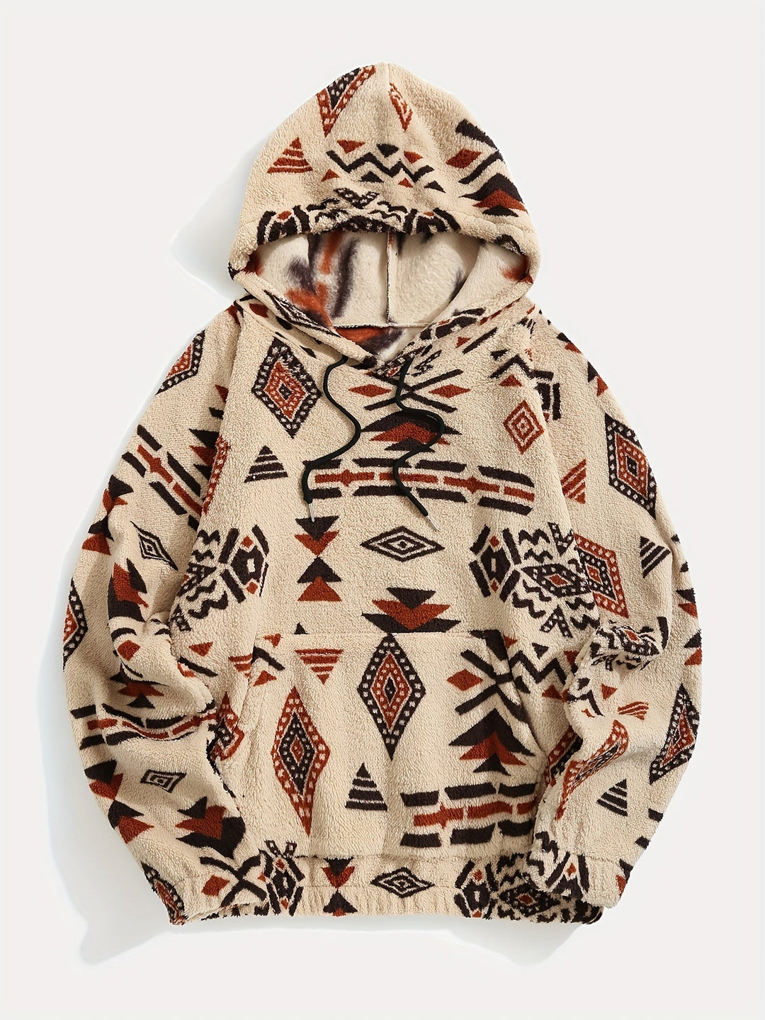 Lässiger Vintage-beiger Pullover-Hoodie mit Print für Women | Perfekt für den Alltag