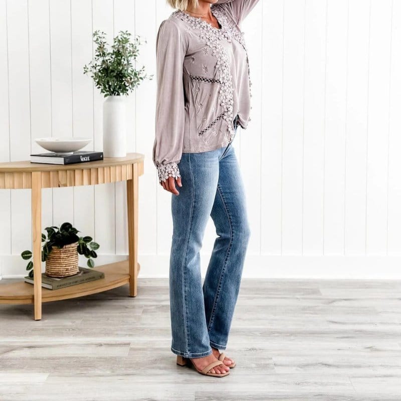 Dailyn - jean denim à jambe large élastique