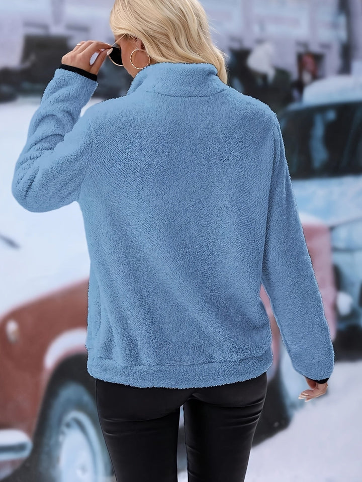 Bridgett - Lässiger Fleecepullover mit Reißverschluss Damen