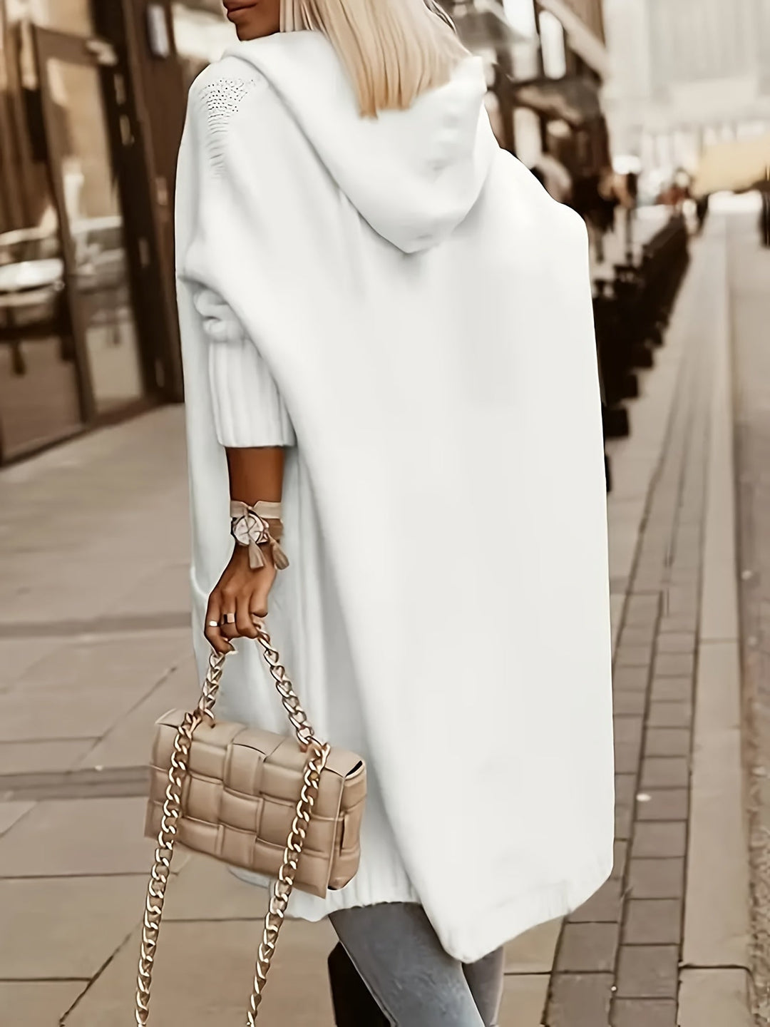 Lässiger hooded Cashmere-Strickwaren-Cardigan für Damen | Ideal für den Alltag