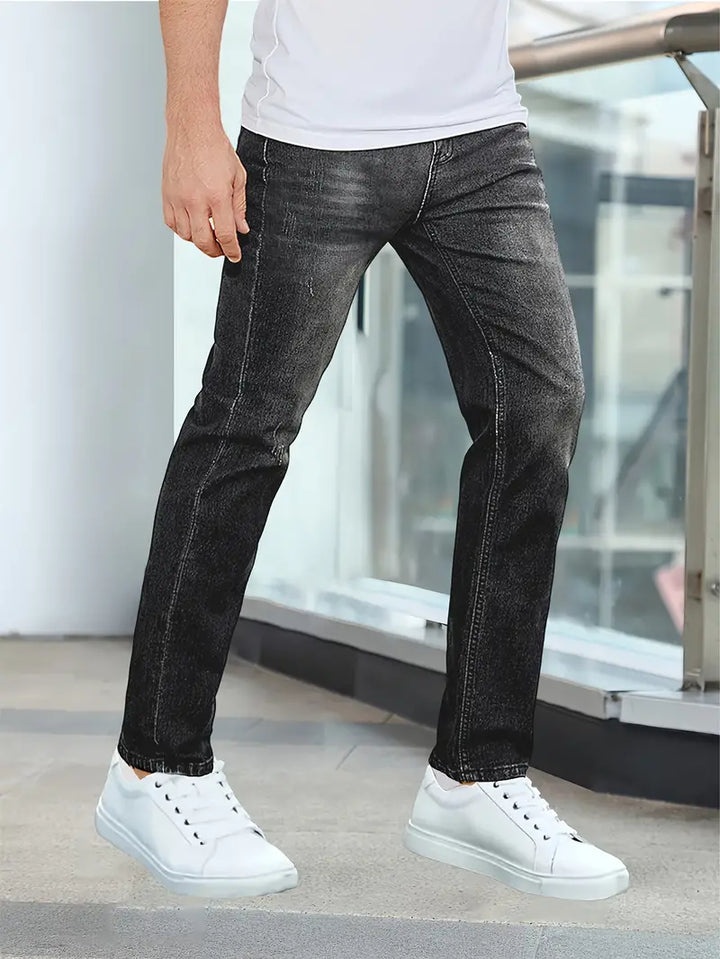 Herren Jeans – Slim Fit Stretch Jeanshose im modernen Used-Look