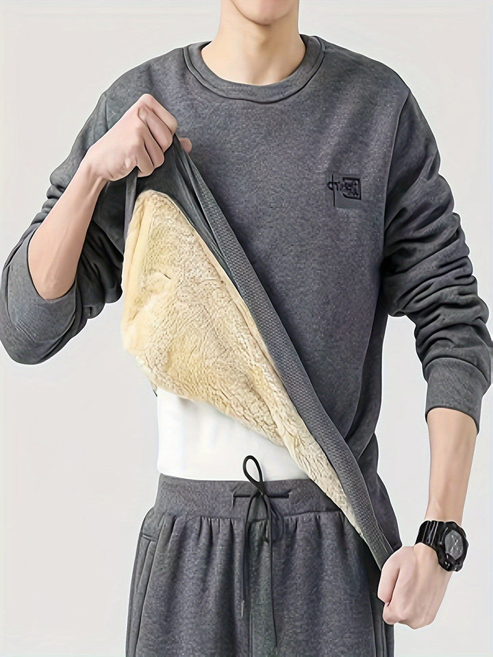 Lässiger einfarbiger Baumwolle Sweatshirt für Männer | Perfekt für den Alltag