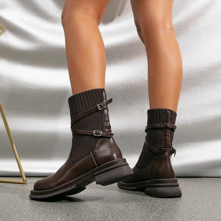 Vegane Leder Stiefeletten mit Absatz für Damen | Ideal für den Alltag