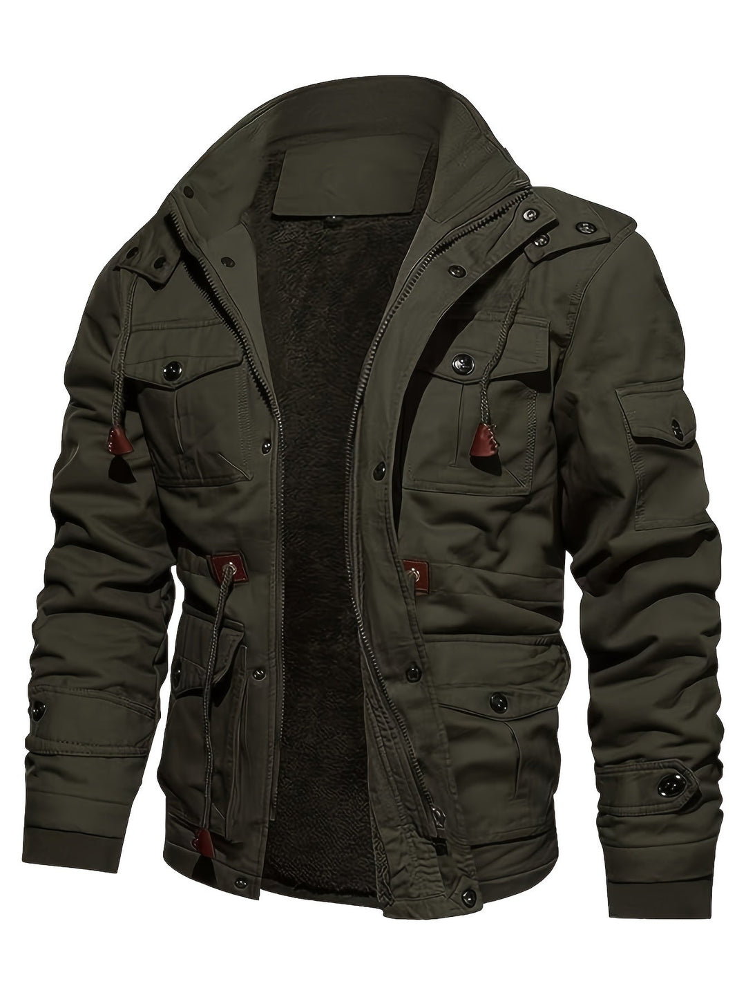 Veste cargo à capuche en polaire chaude tactique pour hommes | Parfaite pour les activités de plein air