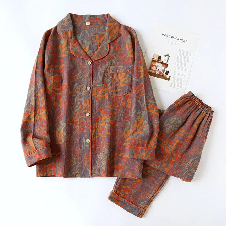 Katrina - Blumenmuster Pyjama-Set