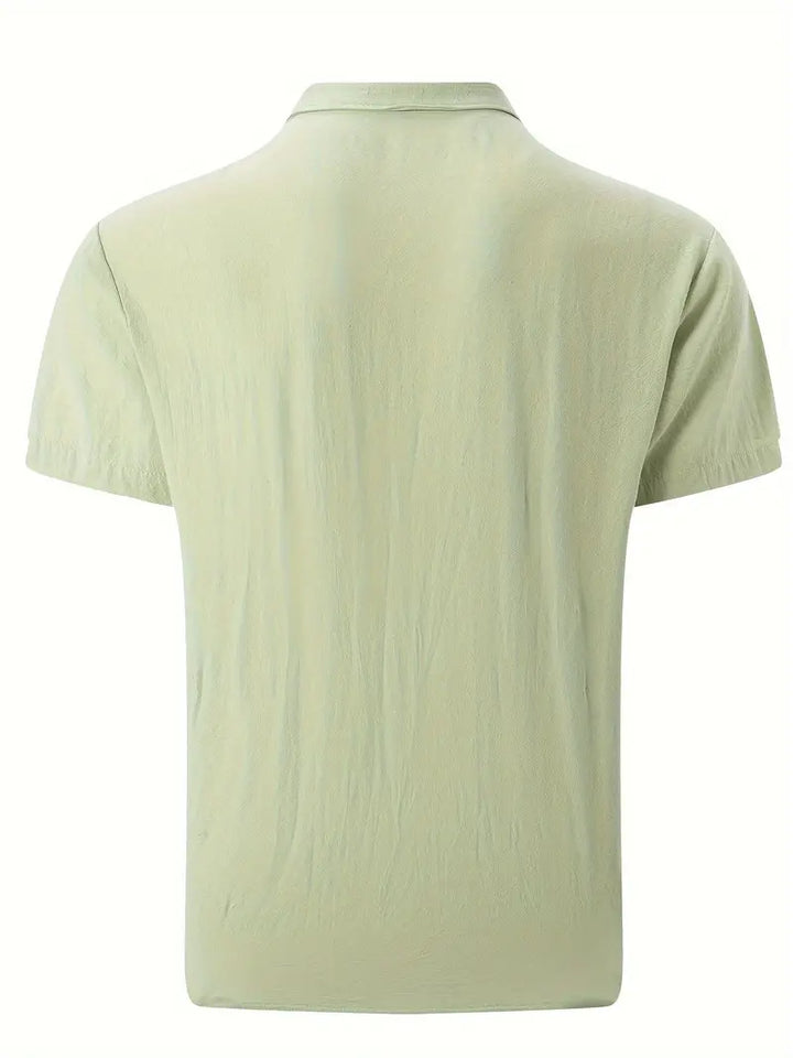 Kurzarm Herrenhemd mit Knopfleiste – Slim Fit Sommerhemd mit Kragen – Klassisches Freizeithemd für Alltag, Büro & Urlaub