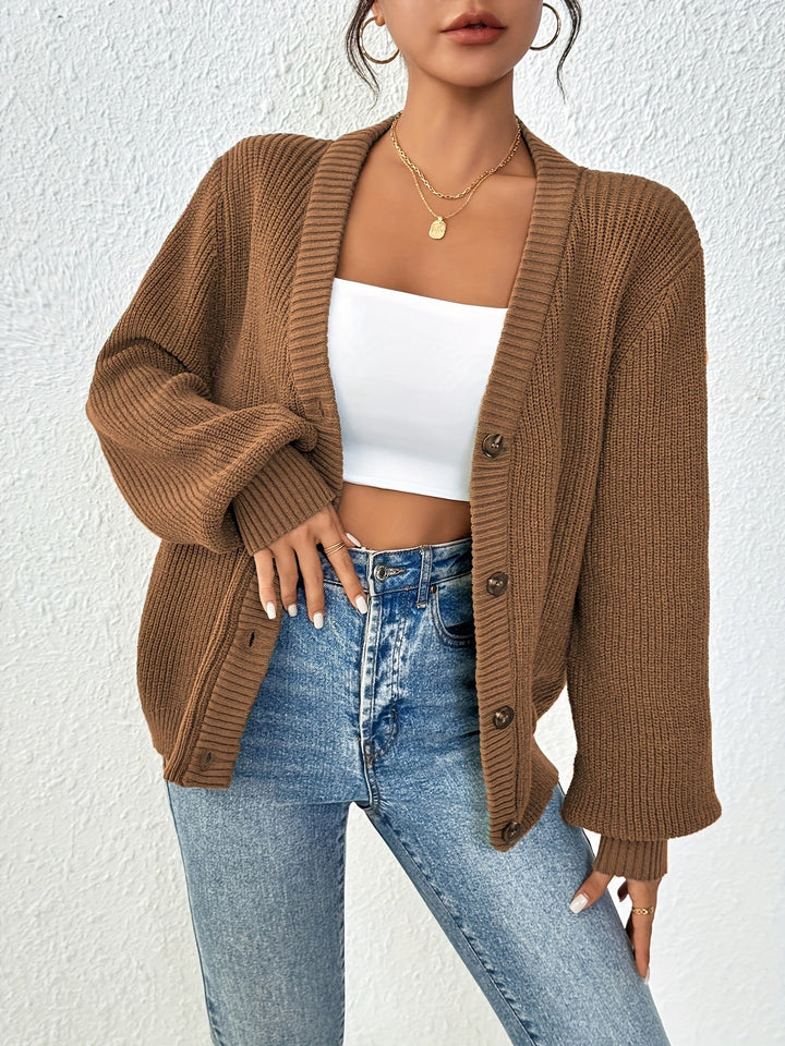 Lässiger warmer Baumwolle Strickcardigan für Damen | Perfekt für lässige Tage